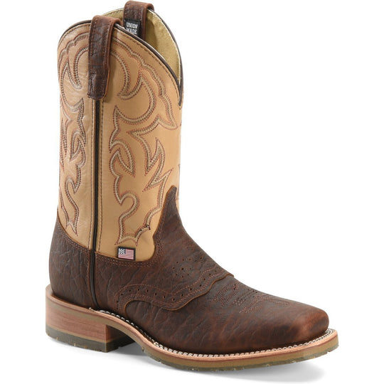 Double H Men's Graham 11" Square Toe USA Made Western Work Boot DH4305 7 / Medium / Light Brown - Overlook Boots