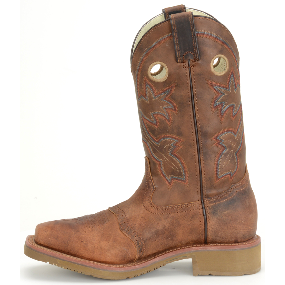 Double H Men's Antonio 13" Square Toe Western Work Boot- Brown- DH5134  - Overlook Boots