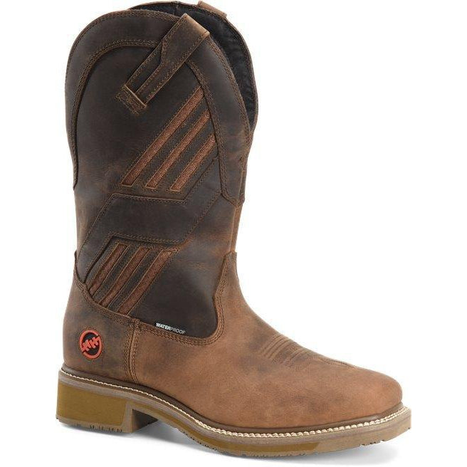 Double H Men's Equalizer 13" Comp Toe WP Western Work Boot - DH5354 7.5 / Medium / Medium Brown - Overlook Boots