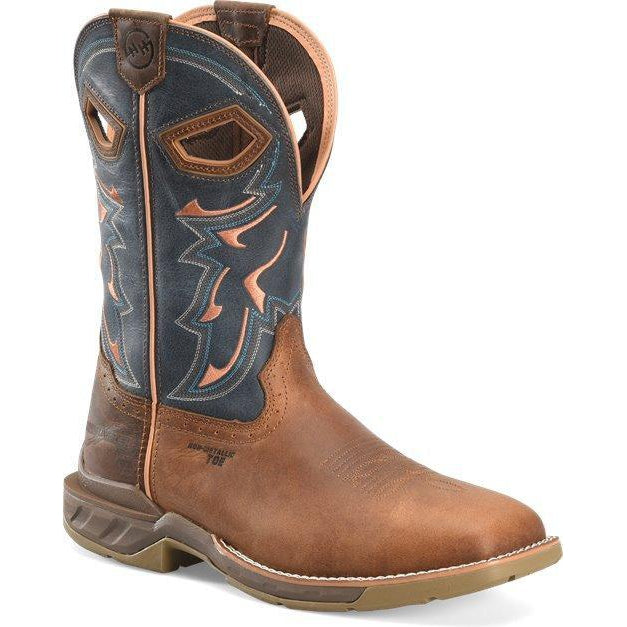 Double H Men's Troy 11" Square Toe WP Western Work Boot Brown- DH5357 7.5 / Medium / Brown - Overlook Boots