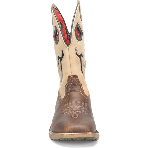 Double H Men's Phantom Rider Syphon 11" Wide Square Toe Roper Work Boot -Brown- DH5389 - Overlook Boots