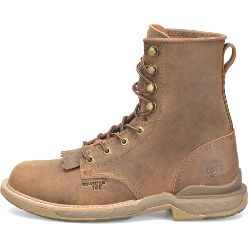 Double H Men's Raid 8" Slip Resist U Toe Lacer Work Boot -Brown- DH5394  - Overlook Boots