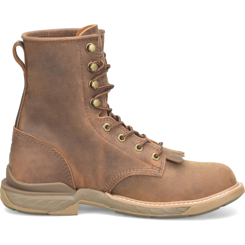 Double H Men's Raid 8" Slip Resist U Toe Lacer Work Boot -Brown- DH5394 7.5 / Medium / Brown - Overlook Boots