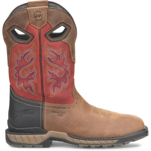 Double H Men's Symbol 11" Square Toe WP Lug Roper Work Boot -Red- DH5395 7.5 / Medium / Red - Overlook Boots