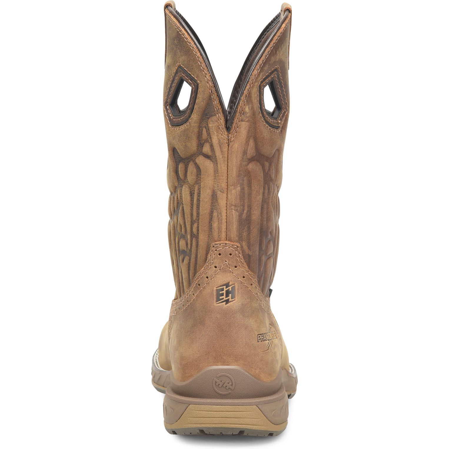 Double H Men's Phantom Rider Lycan 11" Composite Toe Waterproof Roper Work Boot -Brown- DH5398 - Overlook Boots