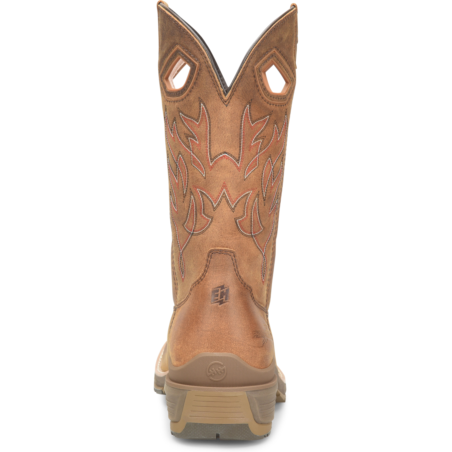 Double H Men's Feudal 12" U Toe Slip Resistant Western Work Boot -Brown- DH5421 - Overlook Boots