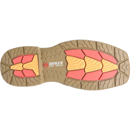 Double H Women's Phantom Rider Brave 10" Wide Square Toe Western Work Boot -Brown- DH5425  - Overlook Boots