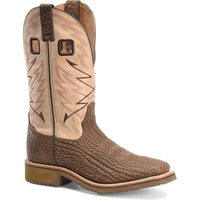Double H Men's Clawson 12" Square Toe Western Classic Boot - DH7013 7.5 / Medium / Brown - Overlook Boots