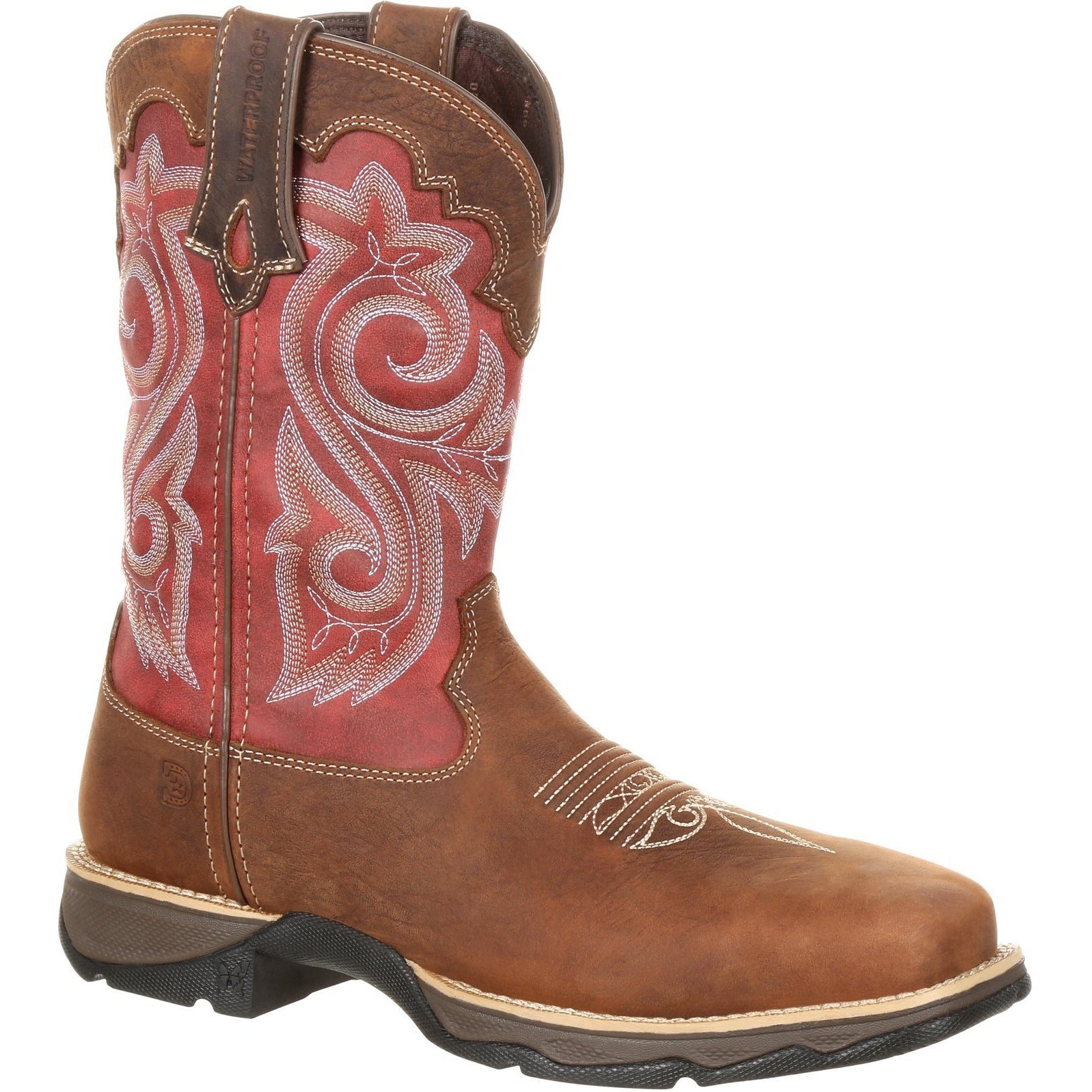 Durango Women's Lady Rebel 10" Comp Toe WP Western Work Boot - DRD0220 6 / Medium / Brown - Overlook Boots