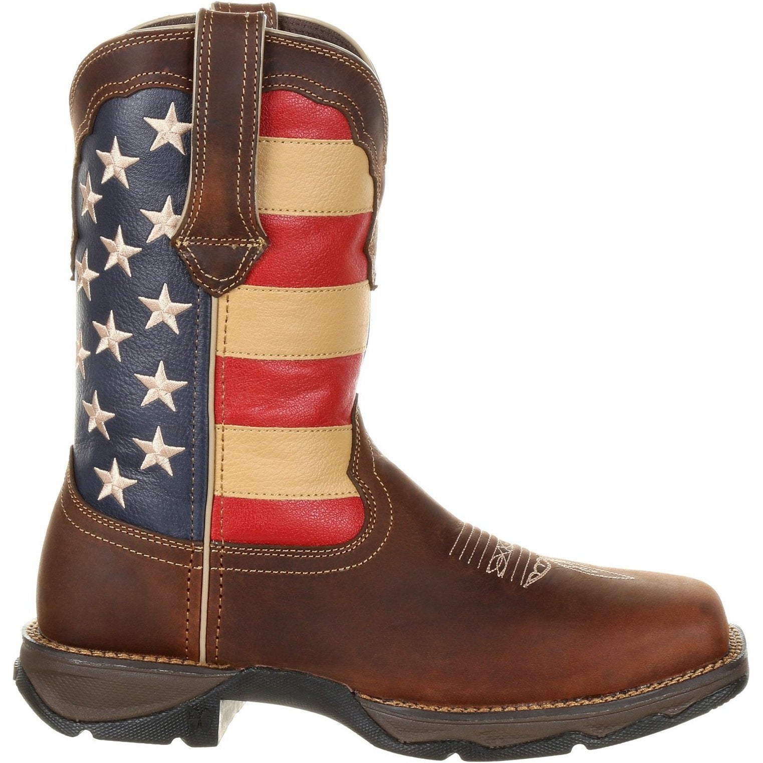 Durango Women's Lady Rebel 10" Steel Toe Patriotic Flag Work Boot  - Overlook Boots