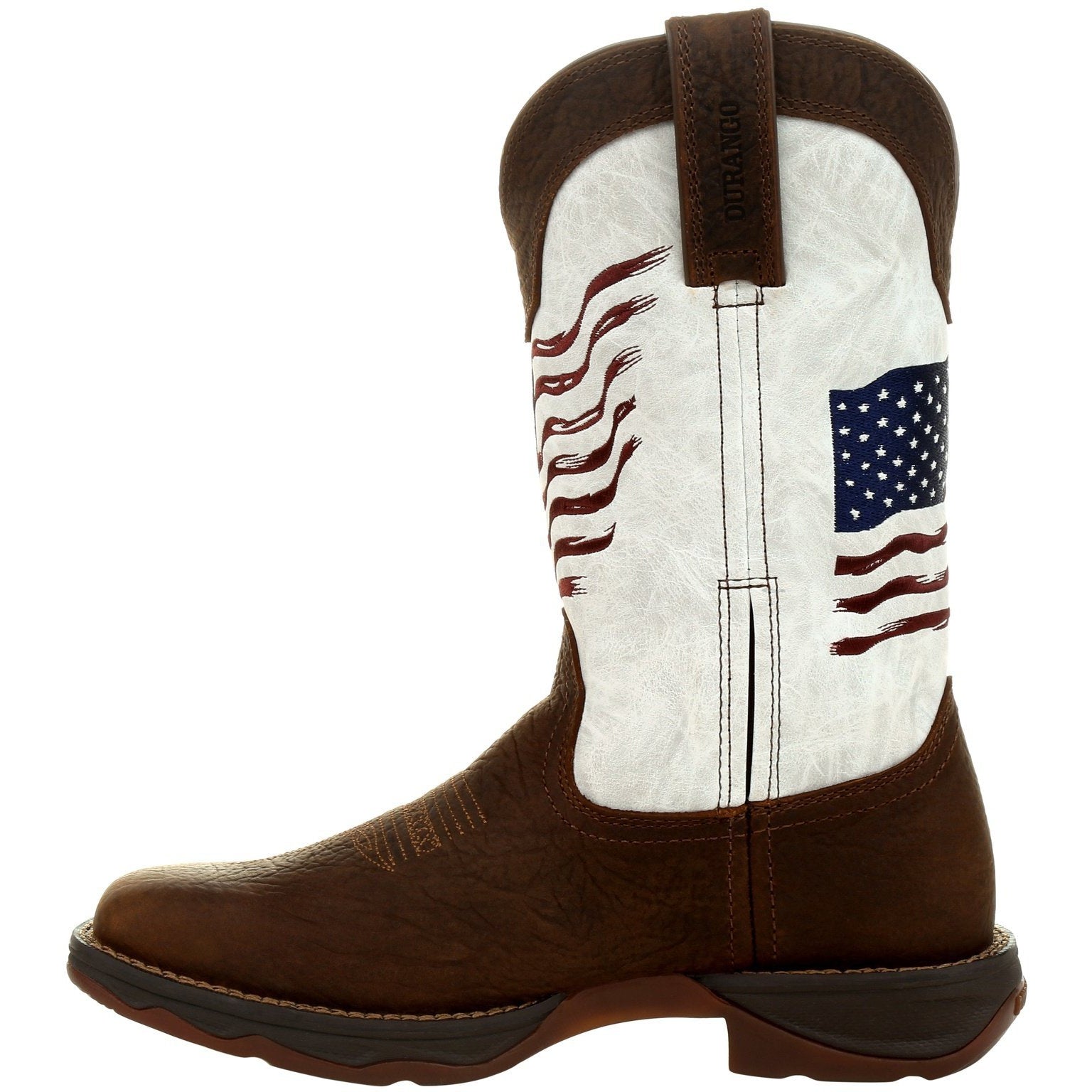 Durango Women's Lady Rebel Distressed Flag 11" Square Toe Western Boot DRD0394  - Overlook Boots