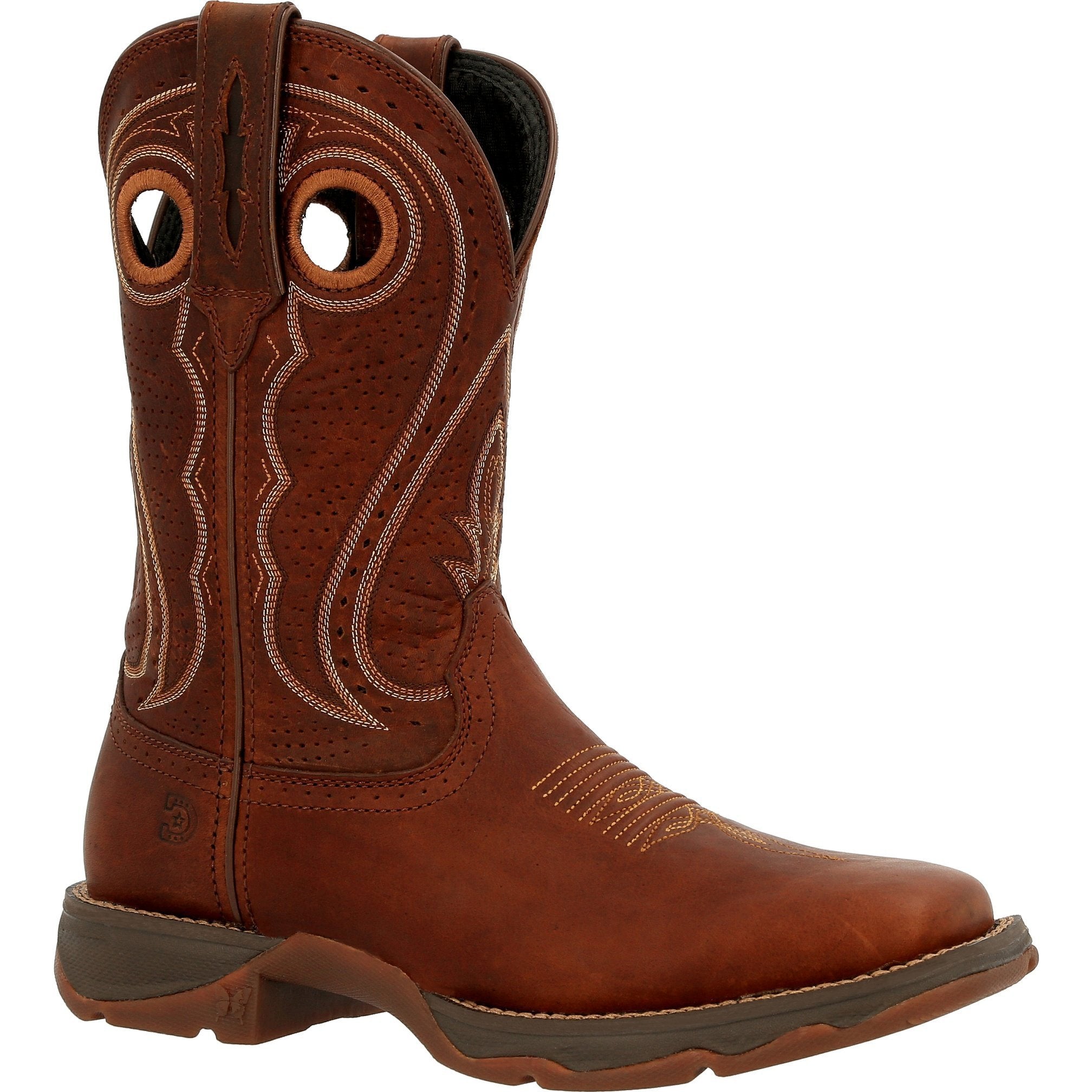 Durango Women's Lady Rebel™ 11" Sqr Toe Pull-On Western Boot - DRD0407 6 / Medium / Brown - Overlook Boots