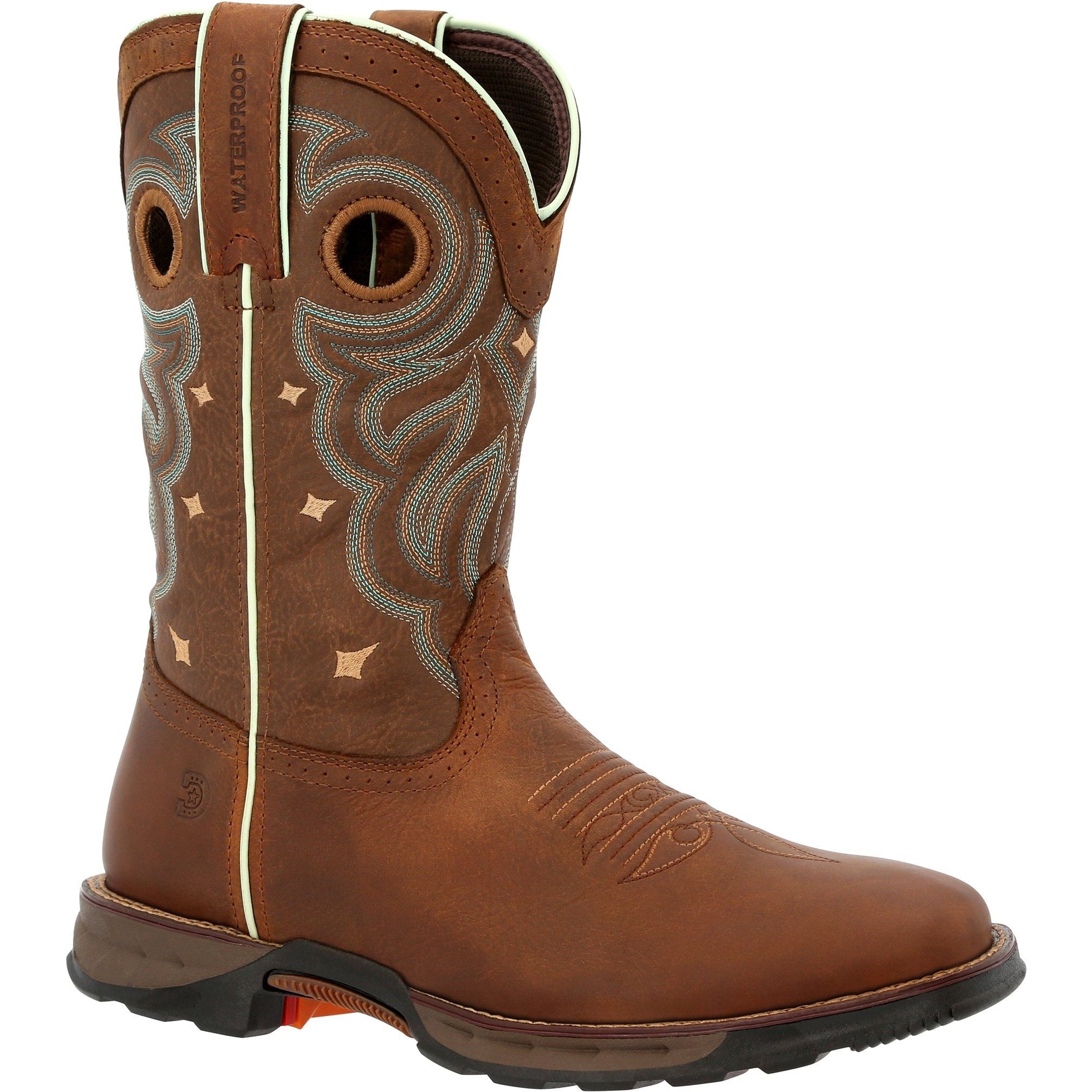 Durango Women's Maverick 10" Soft Toe WP Western Work Boot - DRD0417 6 / Medium / Tan - Overlook Boots