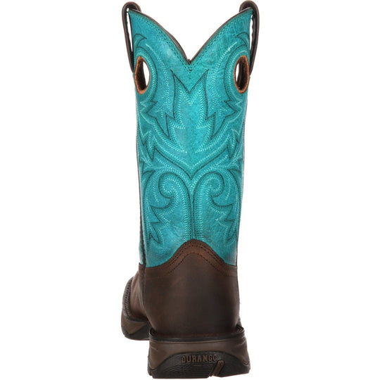 Durango Women's Lady Rebel 10" Steel Toe Western Boot- Brown - DWRD022  - Overlook Boots