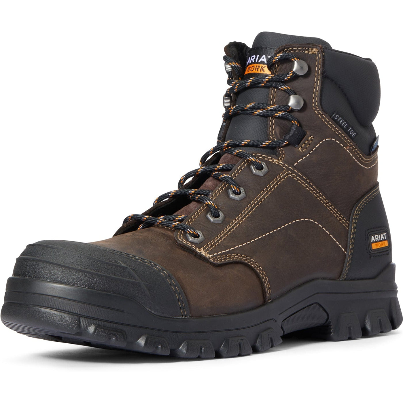 Ariat Men's Treadfast 6" Steel Toe Waterproof Work Boot - Brown - 10034673 - Overlook Boots