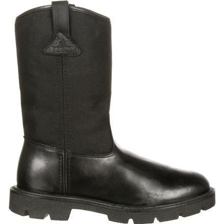 Rocky Men's Warden Pull-On Wellington Duty Boot - Black - FQ0006300  - Overlook Boots