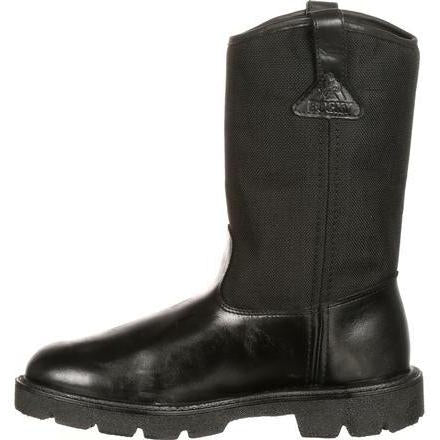 Rocky Men's Warden Pull-On Wellington Duty Boot - Black - FQ0006300  - Overlook Boots