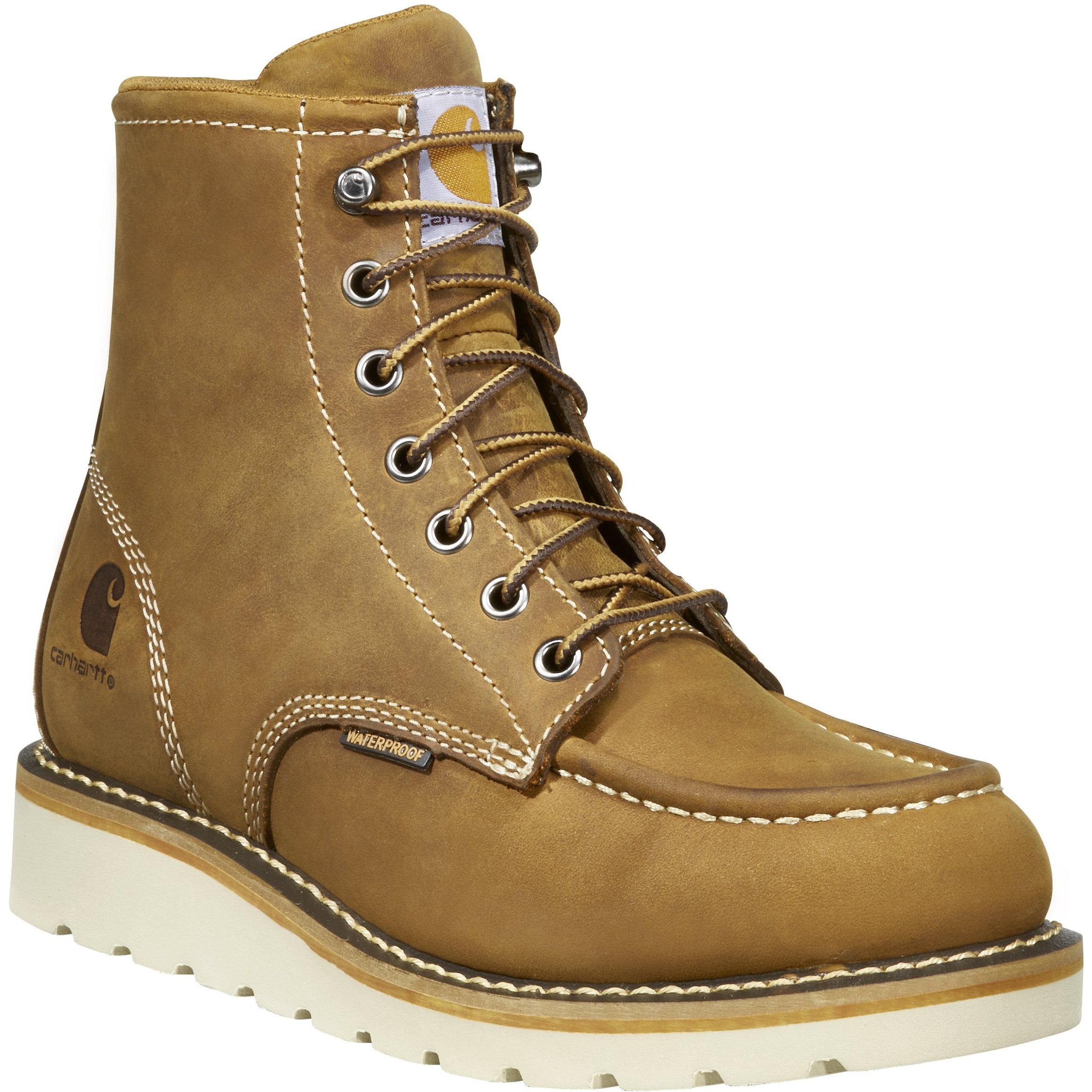 Carhartt Women's 6" Soft Toe WP Wedge Work Boot- Brown- FW6025-W 6 / Medium / Brown - Overlook Boots
