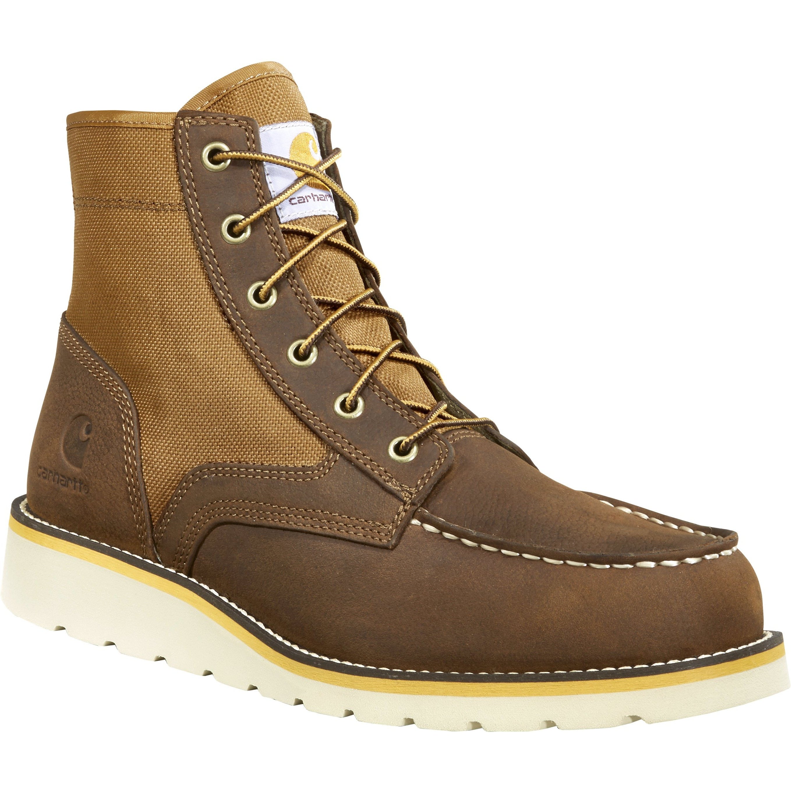 Carhartt Men's 6" Soft Toe Wedge Work Boot - Brown - FW6035-M 8 / Medium / Brown - Overlook Boots