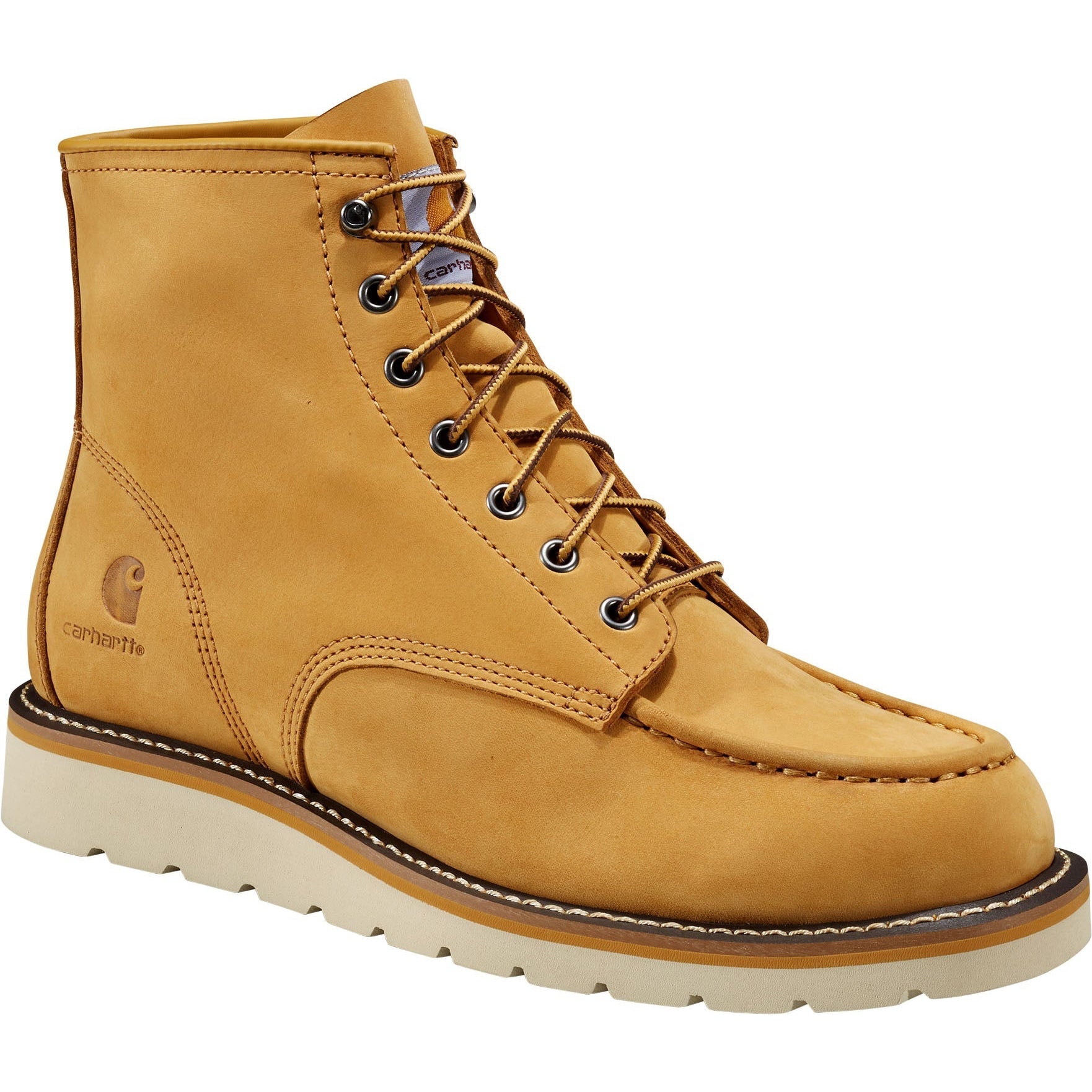 Carhartt Women's 6" Soft Toe Wedge Work Boot - Harvest Gold- FW6075-W  - Overlook Boots