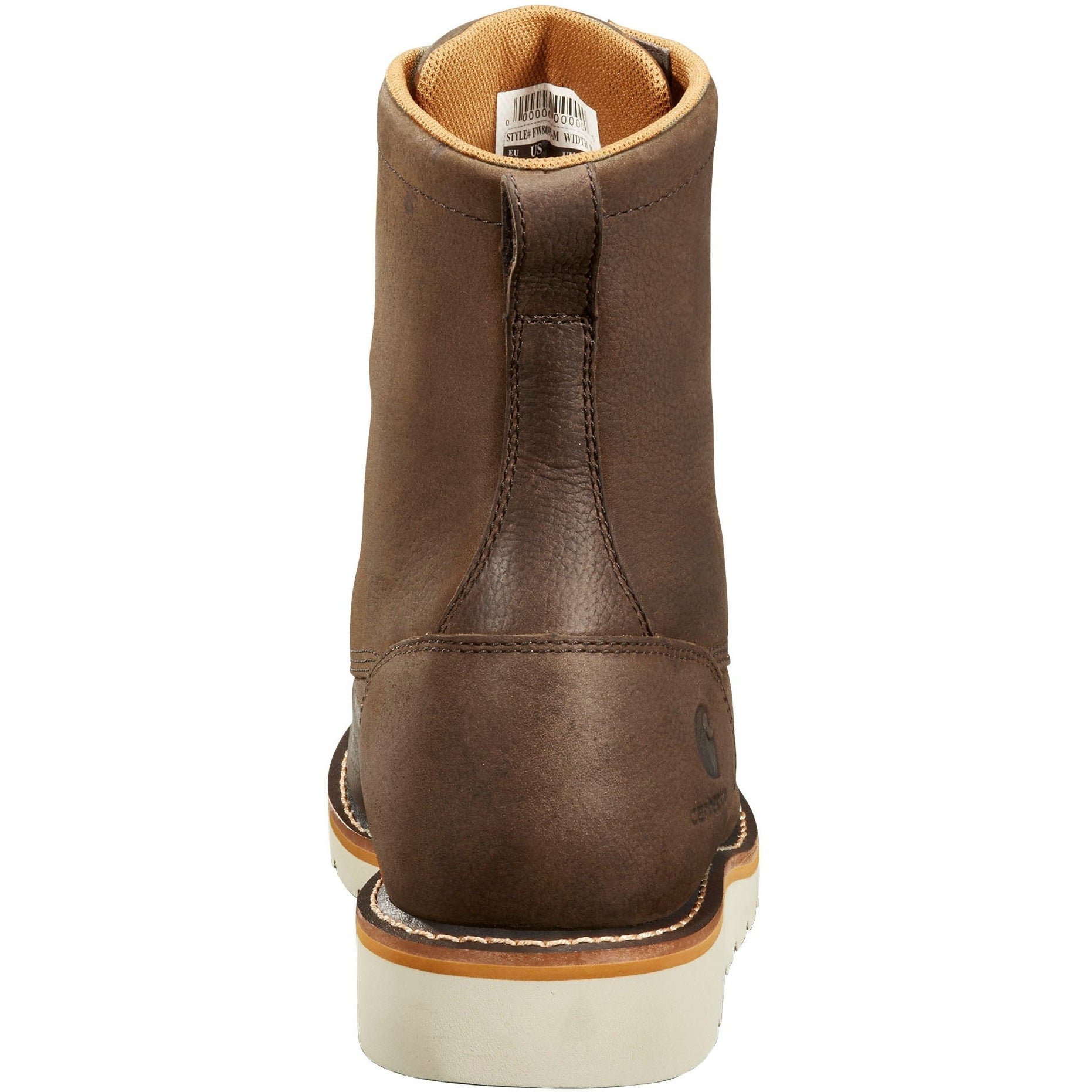 Carhartt Men's 8" WP Soft Toe Wedge Work Boot - Dark Brown - FW8095-M  - Overlook Boots
