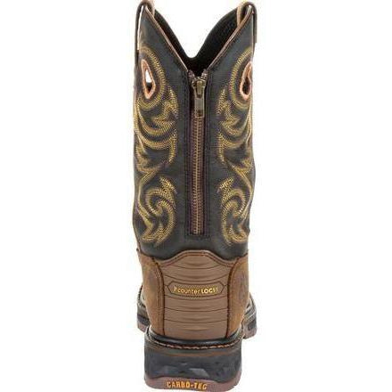 Georgia Men's Carbo-Tec LT 11" Pull-On WP Western Work Boot -Brown GB00266  - Overlook Boots