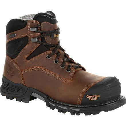 Georgia Men's Rumbler 6" Comp Toe WP Work Boot - Brown - GB00284 8 / Medium / Brown - Overlook Boots