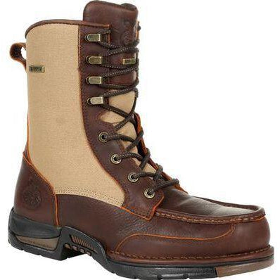 Georgia Men's Athens 8" Soft Toe Waterproof Side-Zip Upland Work Boot - Brown - GB00354 8 / Medium / Brown - Overlook Boots