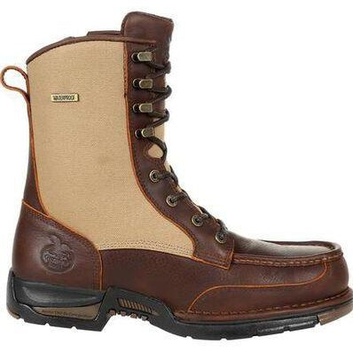 Georgia Men's Athens 8" Soft Toe Waterproof Side-Zip Upland Work Boot - Brown - GB00354  - Overlook Boots