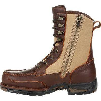 Georgia Men's Athens 8" Soft Toe Waterproof Side-Zip Upland Work Boot - Brown - GB00354  - Overlook Boots