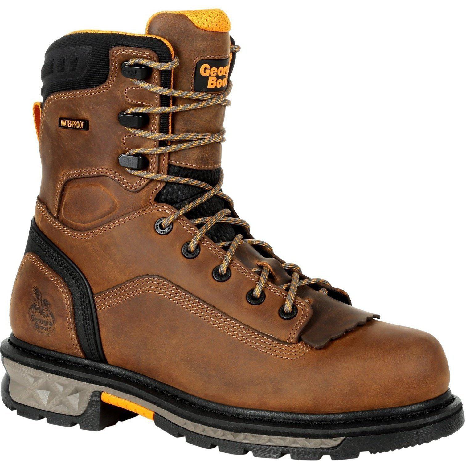 Georgia Men's LTX 8" Soft Toe WP Carbo-Tec Work Boot- Brown - GB00392 8 / Medium / Brown - Overlook Boots