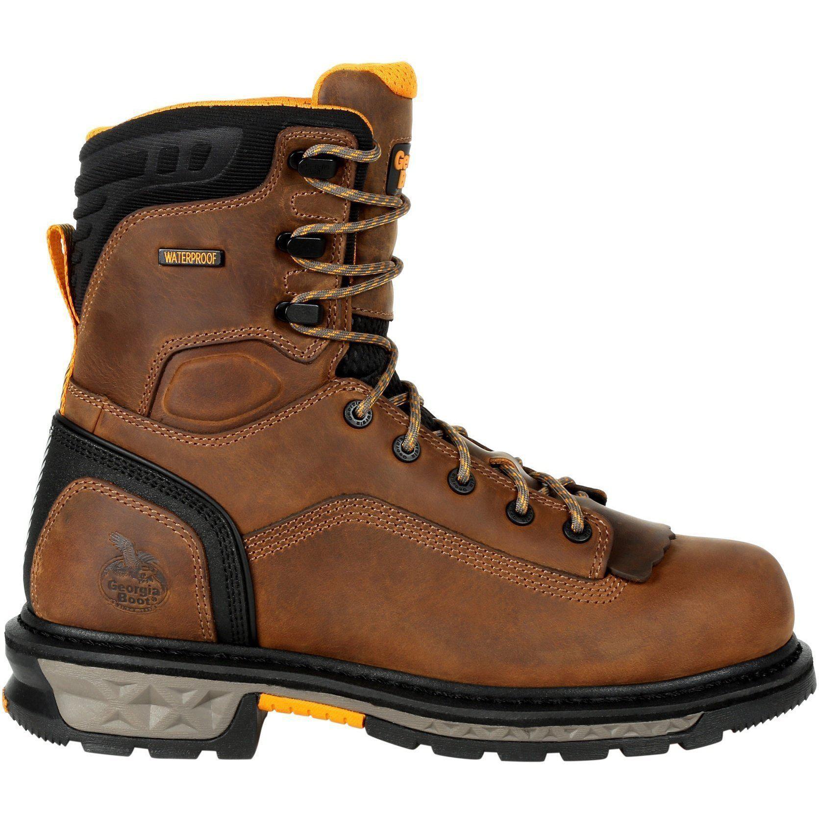 Georgia Men's LTX 8" Soft Toe WP Carbo-Tec Work Boot- Brown - GB00392  - Overlook Boots