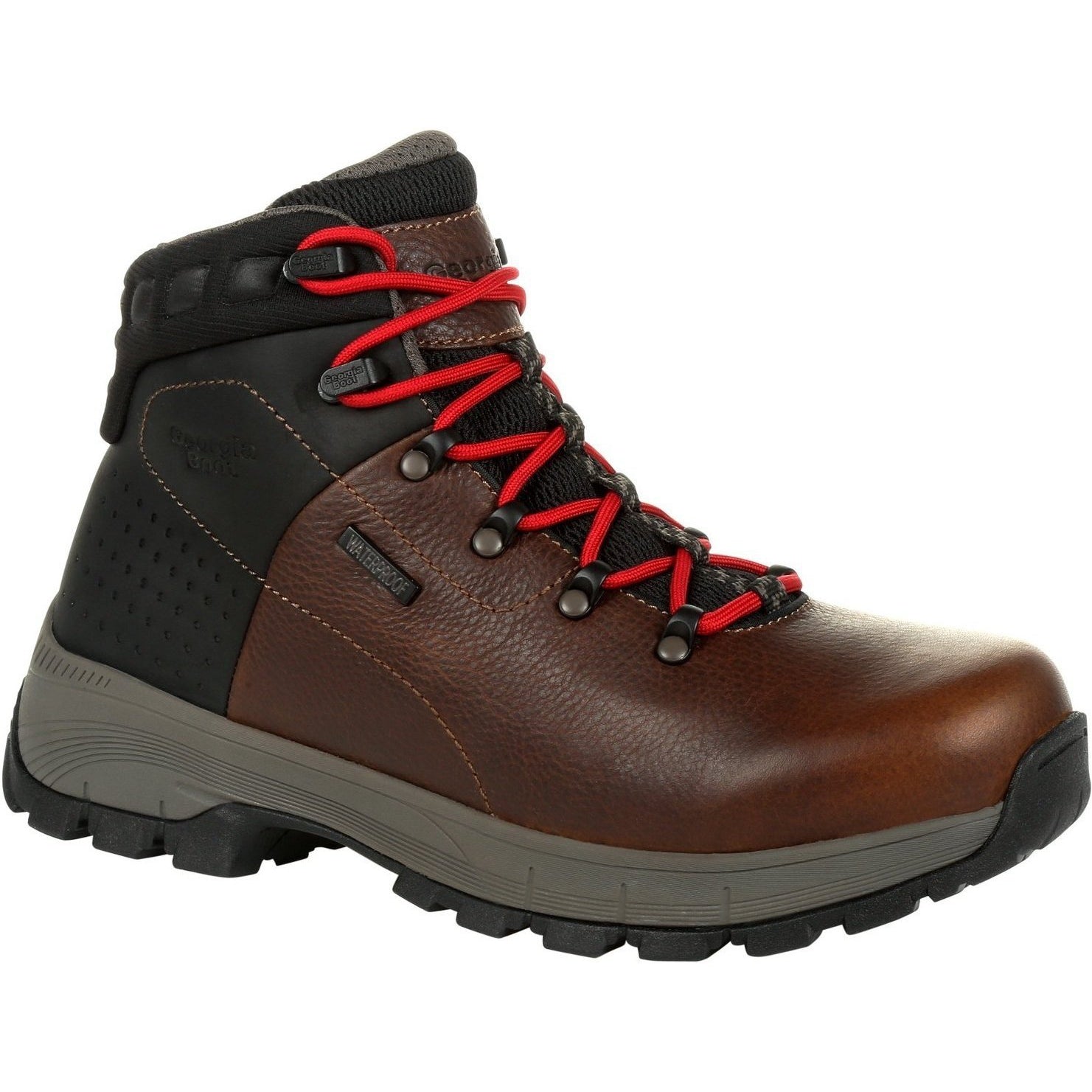 Georgia Men's Eagle Trail 6" Alloy Toe WP Hiker Work Boot - Brown - GB00397 8 / Medium / Brown - Overlook Boots