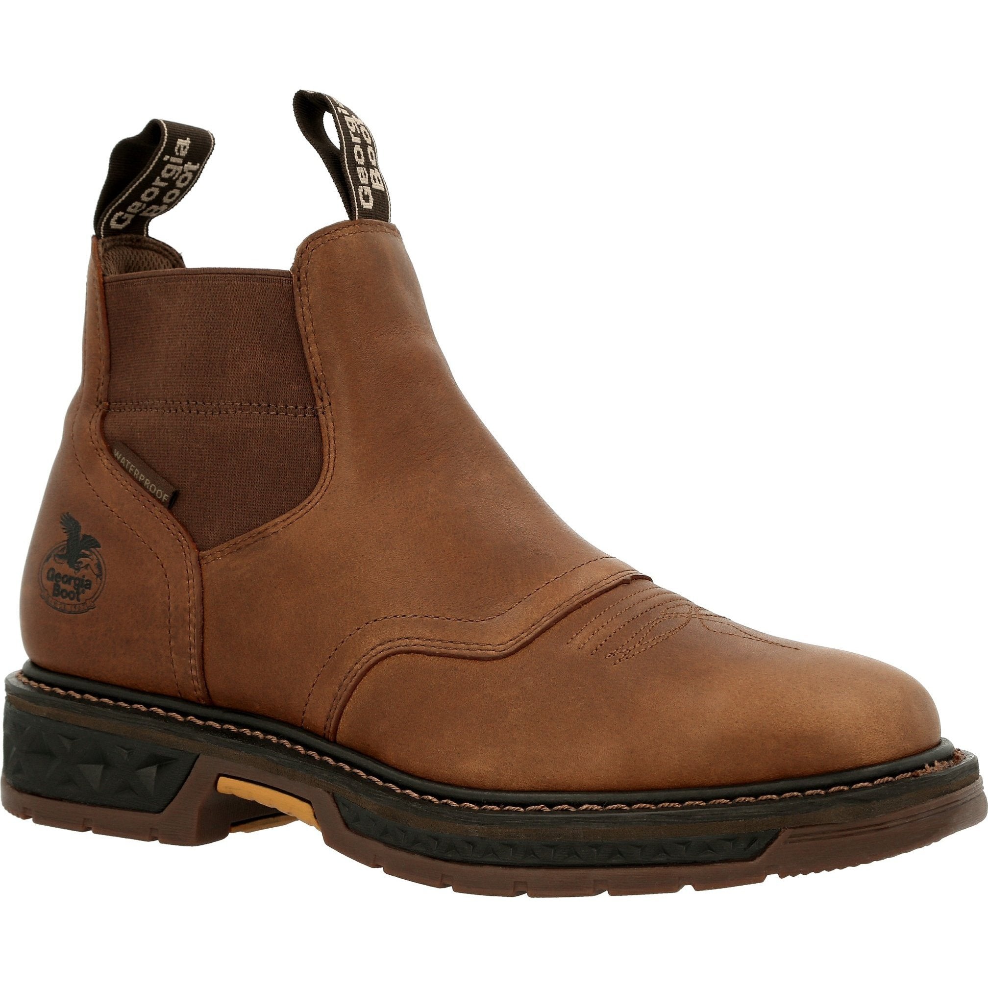 Georgia Men's Carbo-Tec LT 6" Soft Toe WP Work Boot - Brown - GB00434 8 / Medium / Brown - Overlook Boots