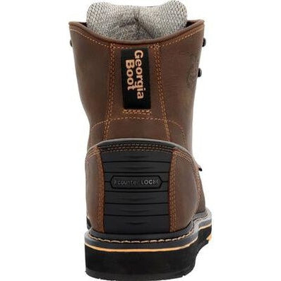 Georgia Men's Boot Amp Lt Power 6" Wedge Work Boot -Brown- GB00518  - Overlook Boots