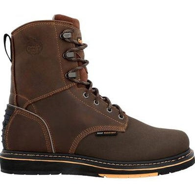 Georgia Men's Amp Lt Power 8" Wedge Slip Resist Work Boot -Brown- GB00520 7 / Medium / Brown - Overlook Boots