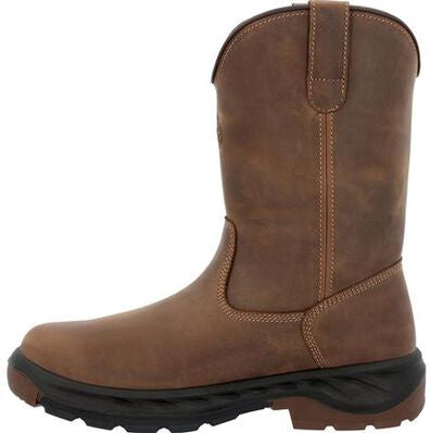 Georgia Men's Boot Ot 10" Waterproof Pull On Work Boot -Brown- GB00523  - Overlook Boots