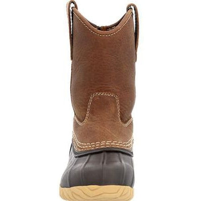 Georgia Kids Boot Marshland 8" WP Big Pull On Duck Boot -Brown- GB00531Y  - Overlook Boots