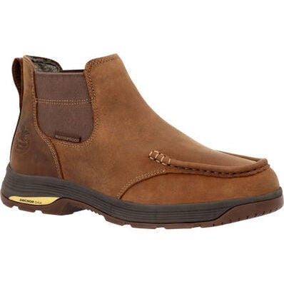 Georgia Men's Athens Superlyte WP Chelsea Work Boot -Brown- GB00548  - Overlook Boots