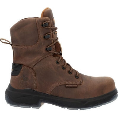Georgia Men's Flxpoint Ultra 8" WP Comp Toe Work Boot -Brown- GB00554 7 / Medium / Brown - Overlook Boots