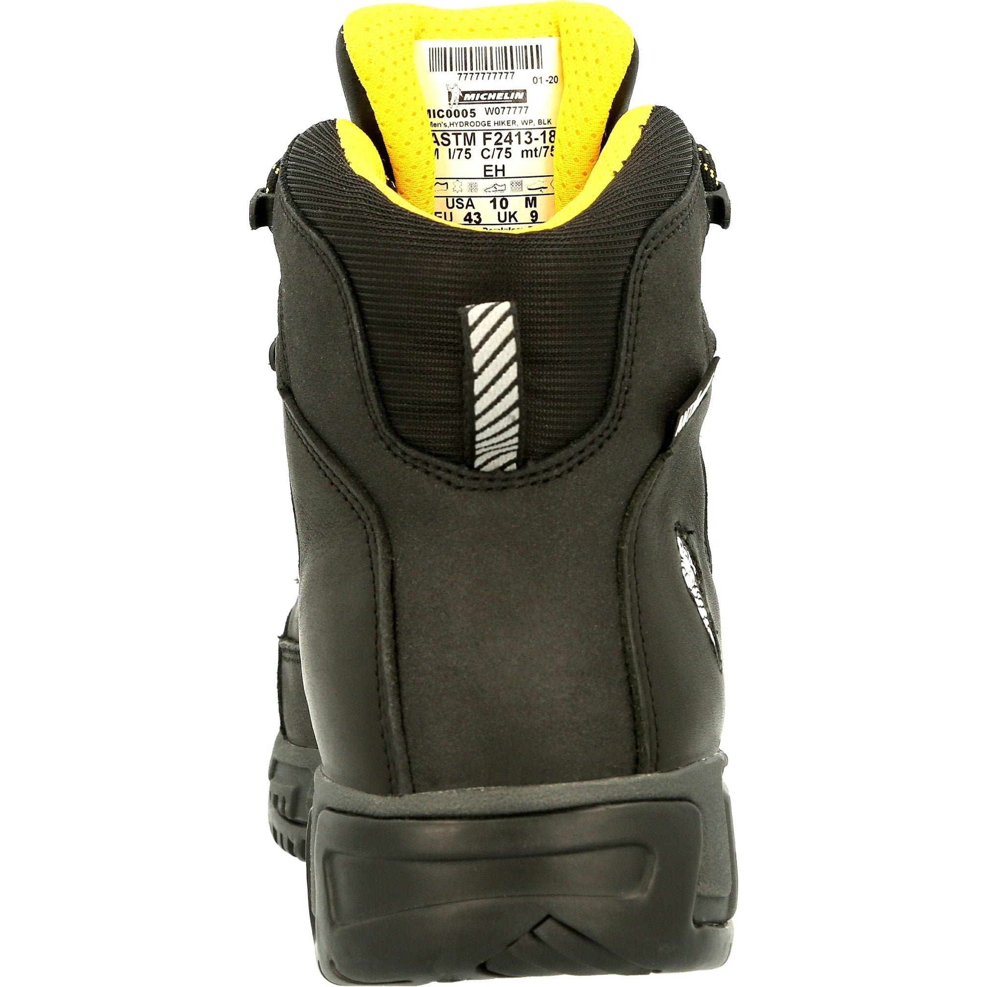 Michelin Men's HydroEdge 6" Alloy Toe WP Metguard Work Boot- Black- MIC0005  - Overlook Boots
