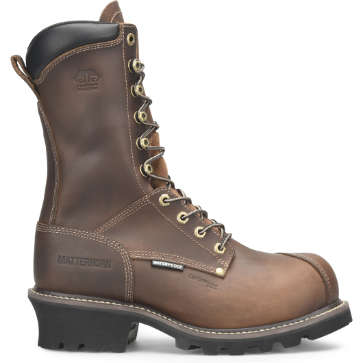 Matterhorn Men's ARC 10" Waterproof Composite Toe Logger Work Boot -Brown- MT2510 - Overlook Boots