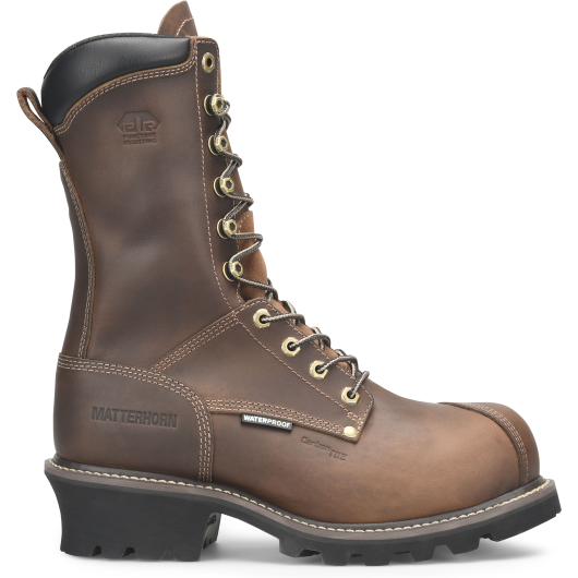 Matterhorn Men's ARC 10" WP Comp Toe Logger Work Boot -Brown- MT2510  - Overlook Boots