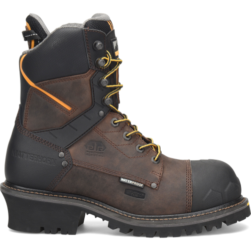 Matterhorn Men's Pr Steadfast 8" WP Comp Toe Logger Work Boot -Brown- MT2558 8 / Medium / Brown - Overlook Boots
