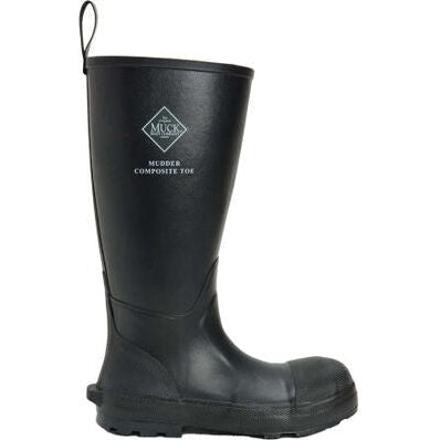 Muck Men's Mudder Tall Waterproof Comp Toe Work Boot - Black - MUD-000C 5 / Black - Overlook Boots