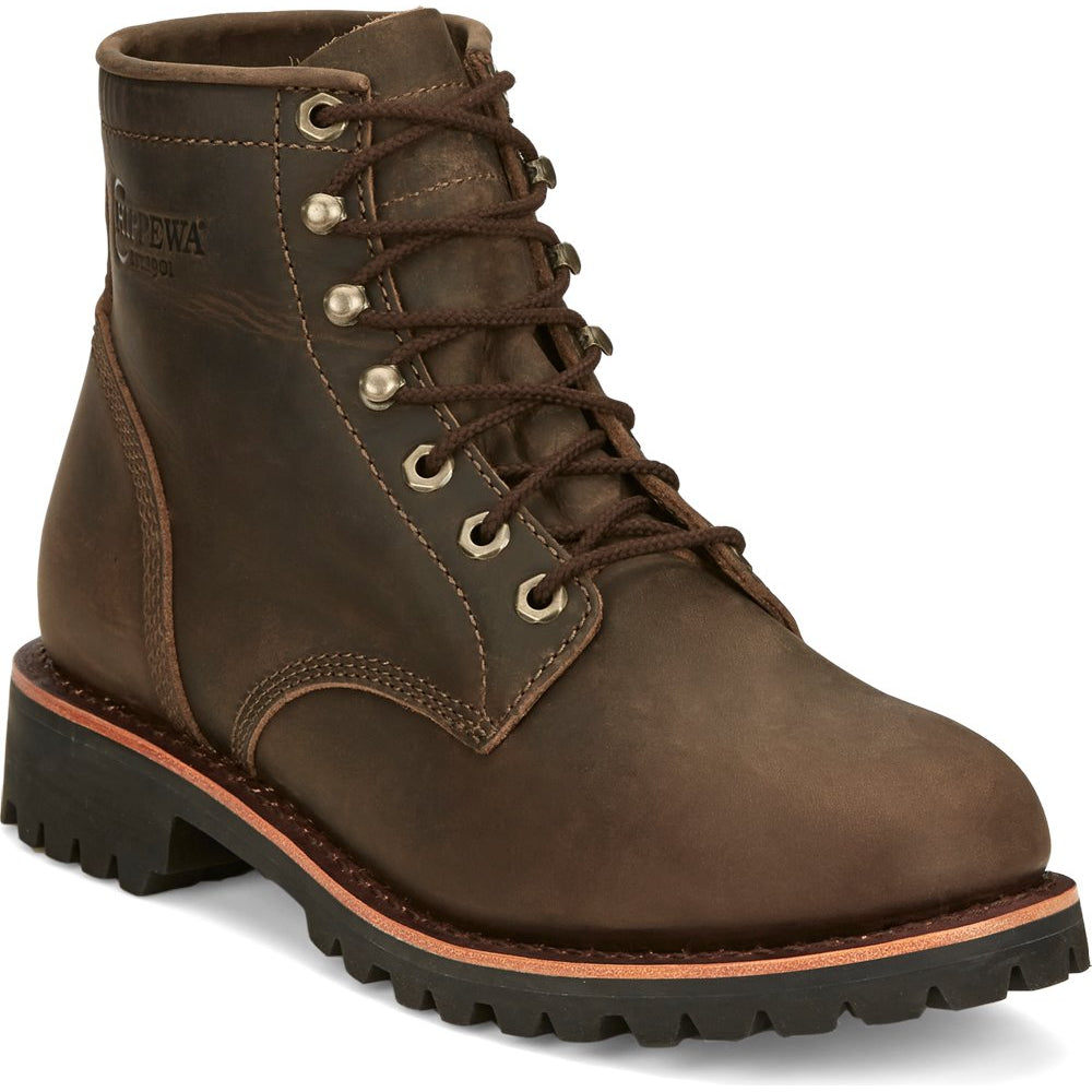 Chippewa Men's Classic 2.0 6" Plain Toe Work Boot - Brown - NC2080 8 / Medium / Brown - Overlook Boots