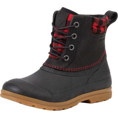 Muck Women's Originals Leather Duck Lace Waterproof Outdoor Boot - Black - ODLW6PLD - Overlook Boots