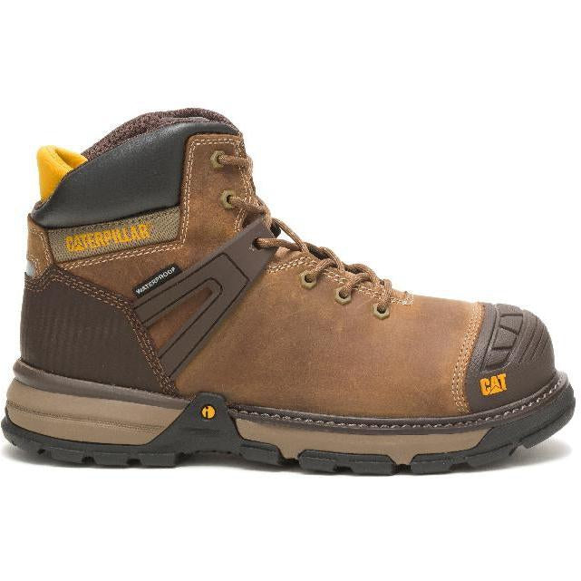 CAT Men's Excavator Superlite WP Soft Toe Work Boot - Beige - P51052  - Overlook Boots
