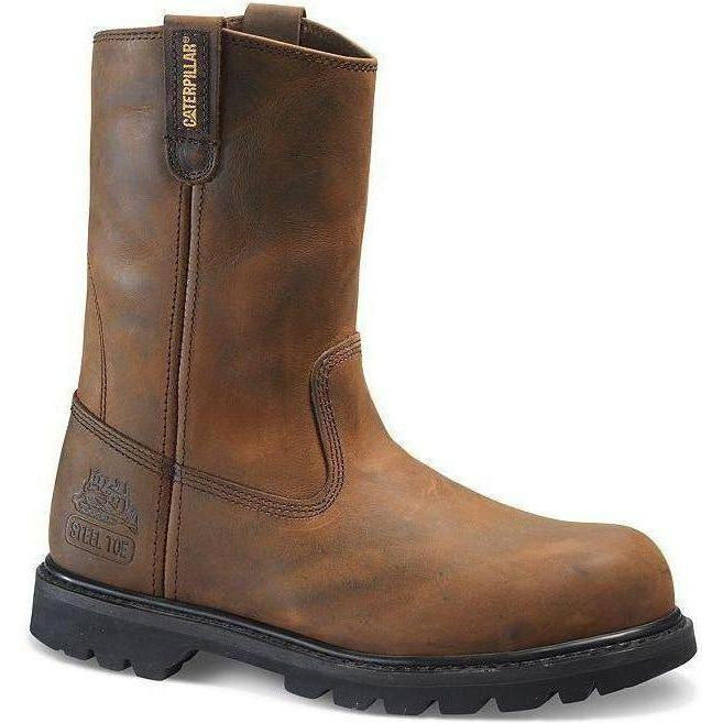 CAT Men's Revolver Steel Toe Pull On Work Boot - Brown - P89516 7 / Medium / Brown - Overlook Boots