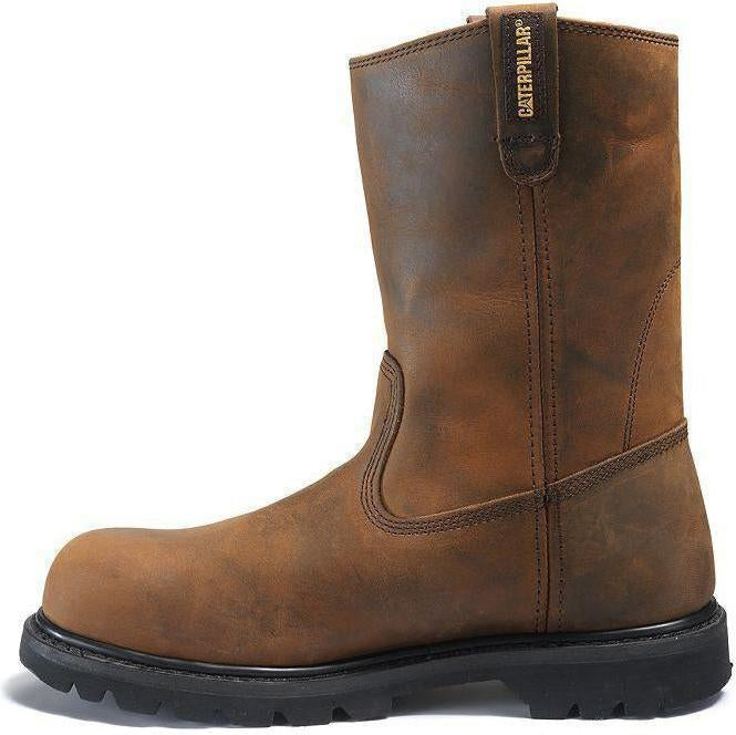 CAT Revolver Steel Toe Pull-On Work Boots Men's Brown Slip-On P89516